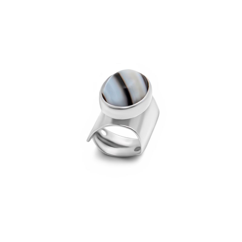 Upper Finger Ring - White Zebra image