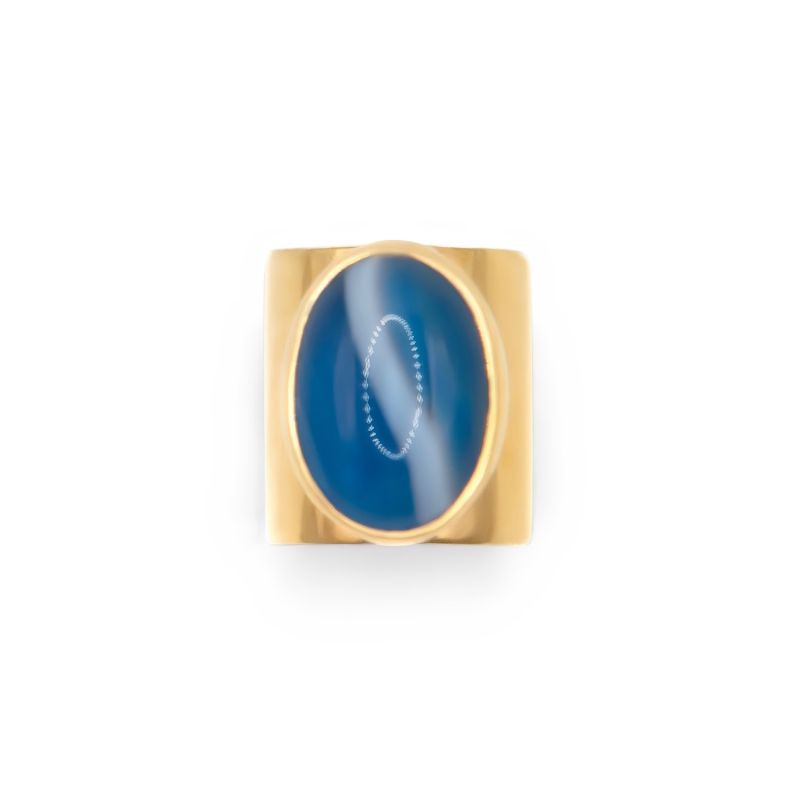 Upper Finger Ring - Gold & Blue image