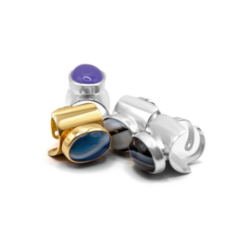 Upper Finger Ring - Silver & Purple image