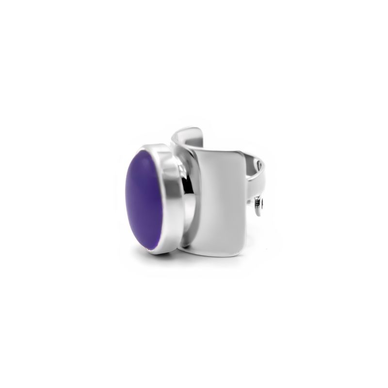 Upper Finger Ring - Silver & Purple image