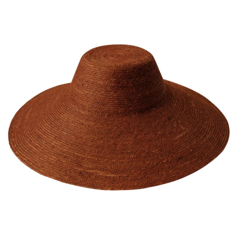 Riri Jute Straw Hat In Burnt Sienna image