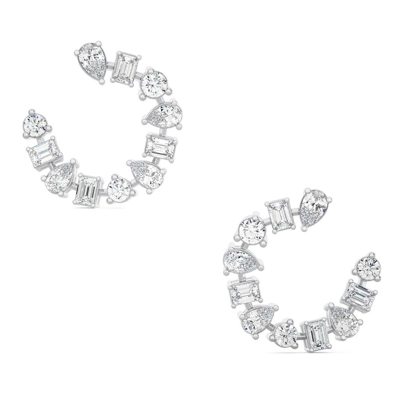 Fancy Cut Diamond Earrings image