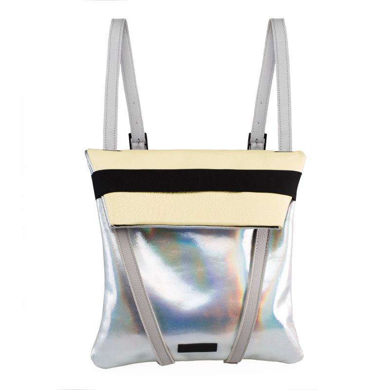 Backpack Silver & Yellow image