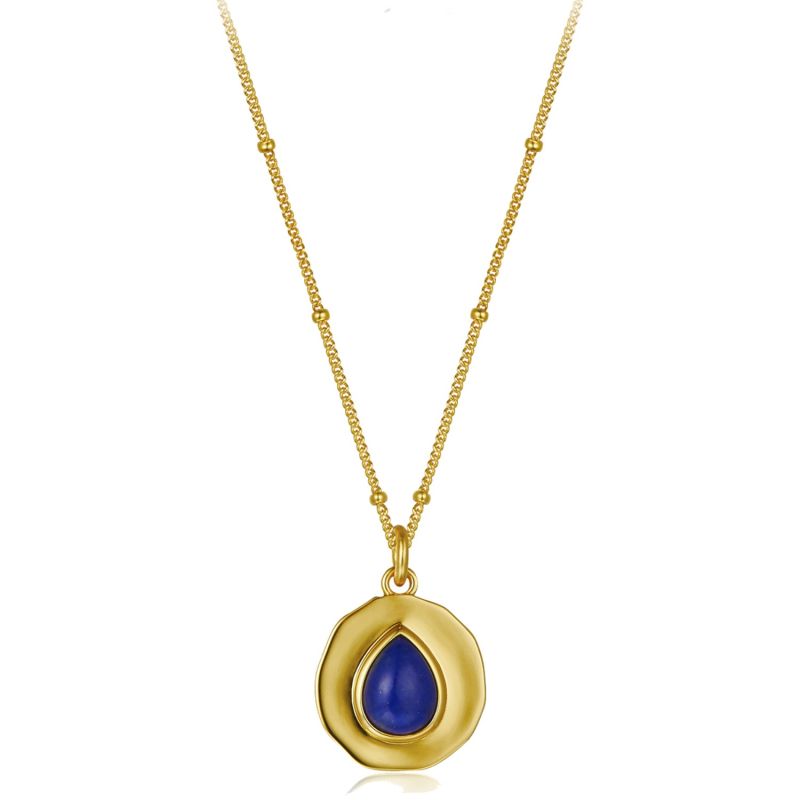 Usekh Gold Vermeil Lapis Lazuli Necklace image