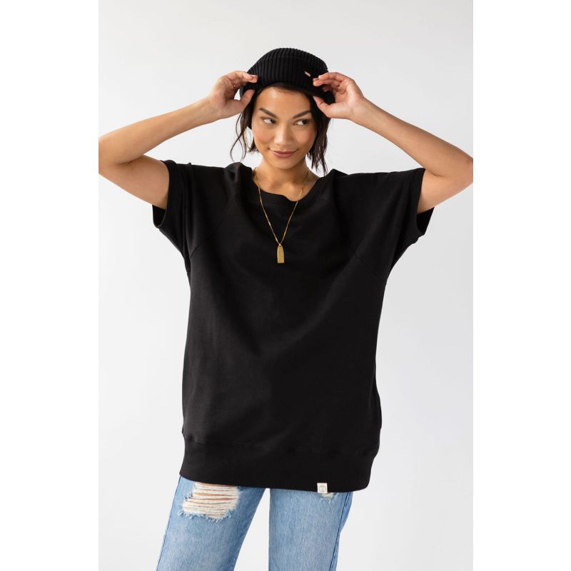 Lana Sweatshirt Tunic - Blk image