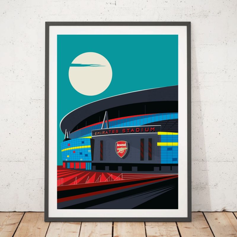 Arsenal Fc Under The Moon Art Print image