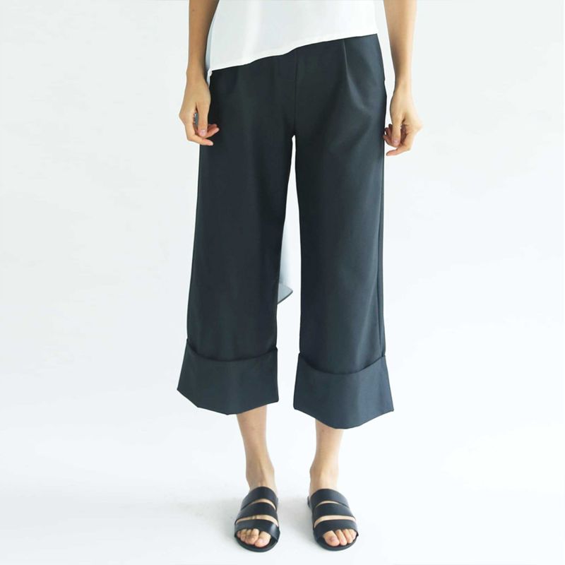 Rosenburg High Waist Wide Cuff Trousers In Forest Green image