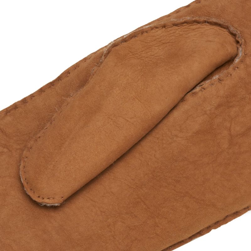 Courmayeur - Women's Shearling Gloves in Camel Sheepskin Leather image