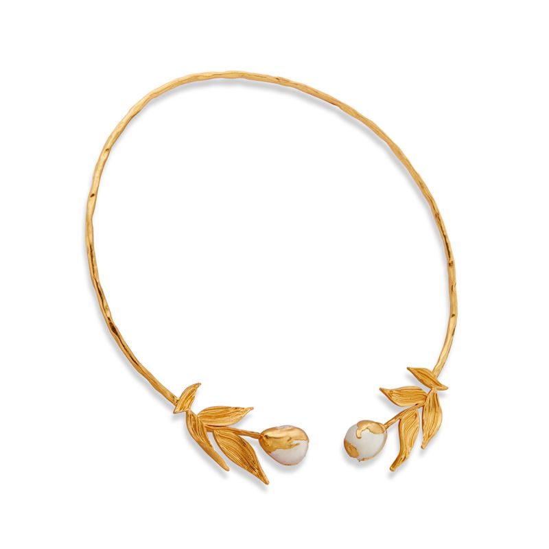 Gold Reva Choker With Baroque Pearls image