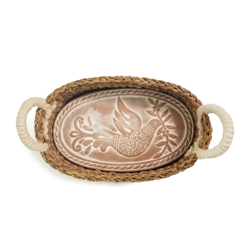 Bread Warmer & BasketBird Oval KORISSA Wolf & Badger