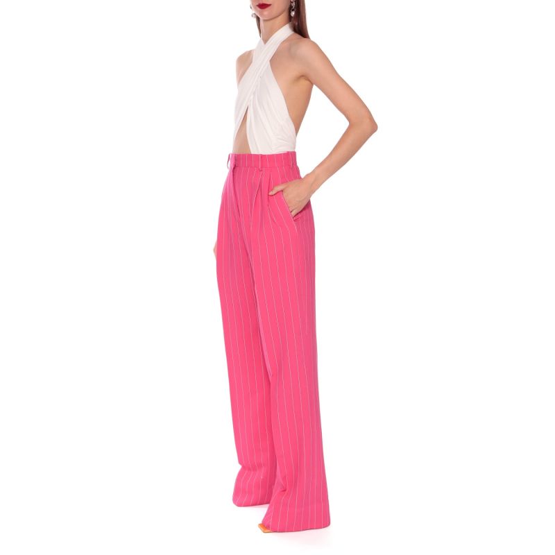 Gwen Hot Pink Hight Waist Wide Trousers image