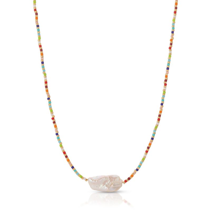 Rainbow Baroque Pearl Necklace image