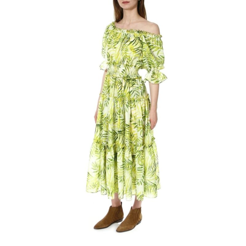 Taja White-Lime Dress image