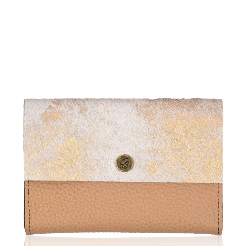 Vermont Small Cowhide Leather Purse Clarence/Biscotti image