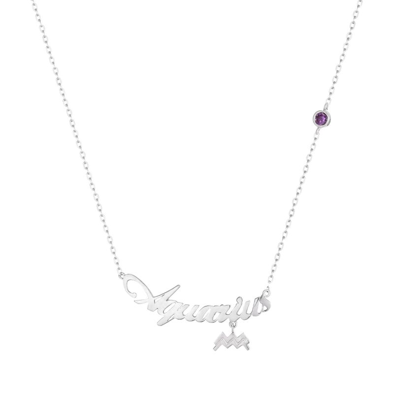 Aquarius star sign necklace sale