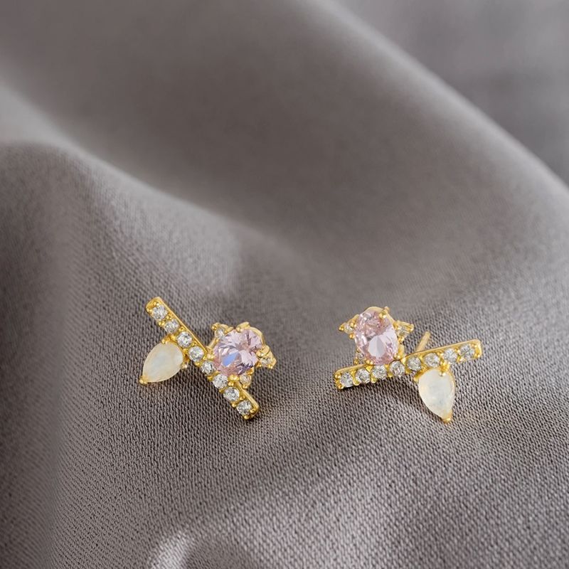 Pink Goldplated Shera Earrings image