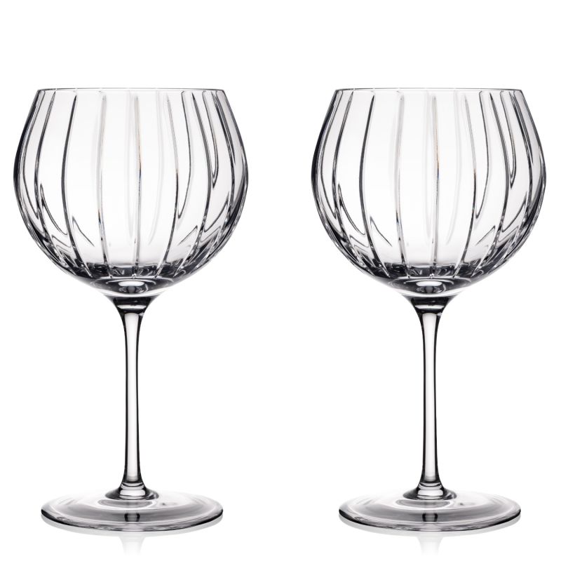 Pair Of Crystal Copa Gin Glasses image