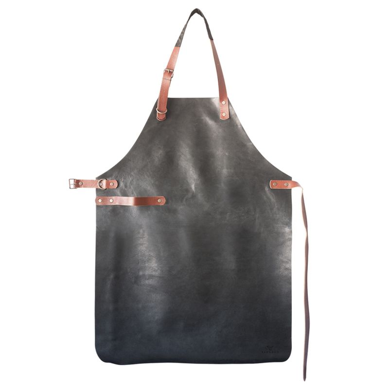 Premium Genuine Leather Apron - Black A image