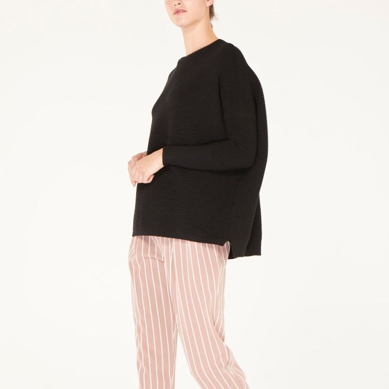 Paisie Ribbed Jumper In Black image