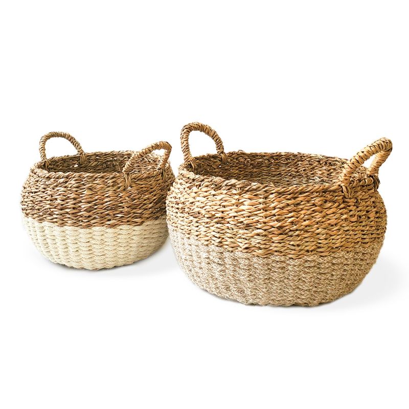 Ula Floor Basket In Natural - Set Of 2 image