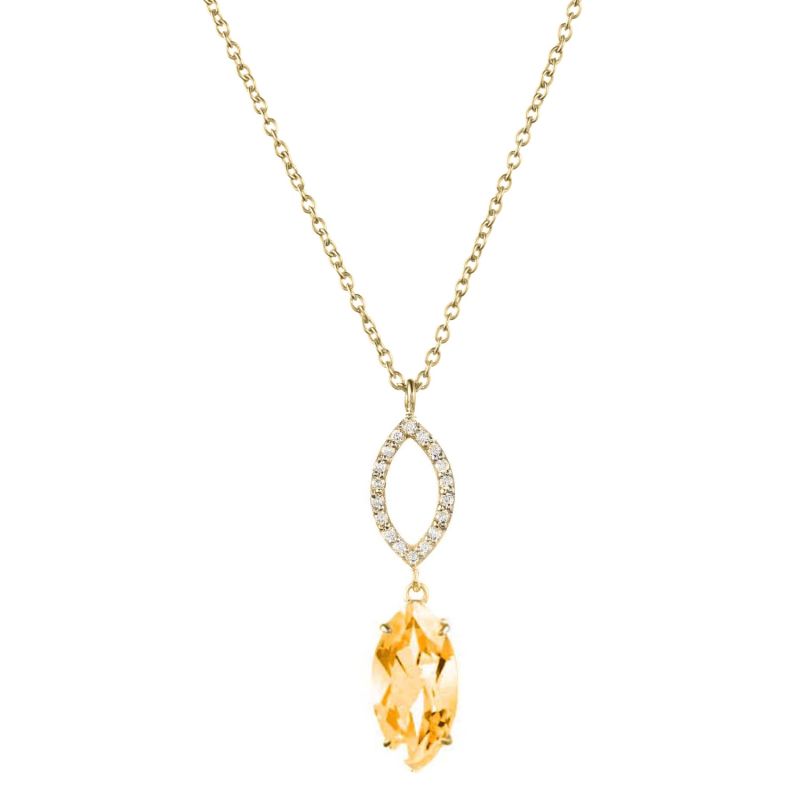 Citrine & Diamond Necklace image