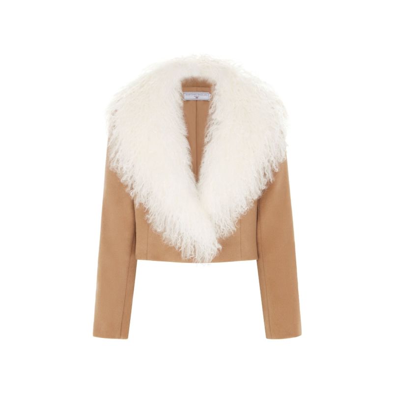 Valencia Cropped Jacket Tan image