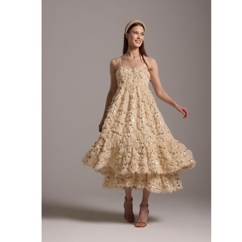 Vanilla Sparkle Tiered Dress image