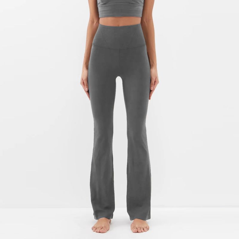 Vanna Organic Cotton Bootleg Flare Pant - Dark Heather Grey image