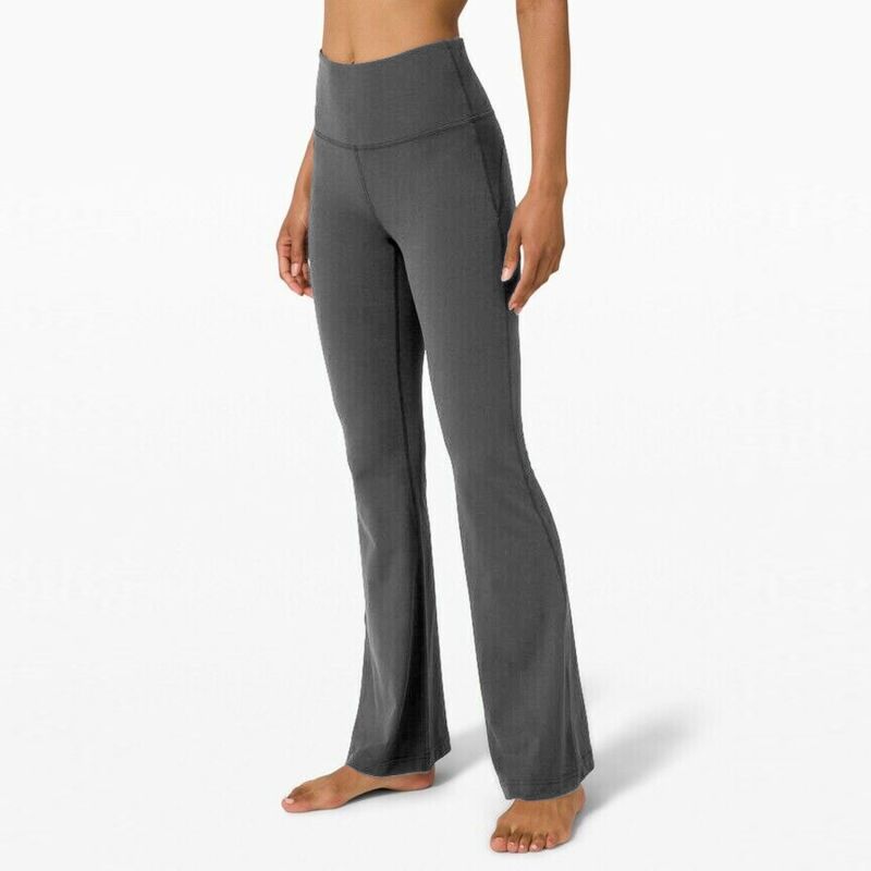 Vanna Organic Cotton Bootleg Flare Pant - Dark Heather Grey image