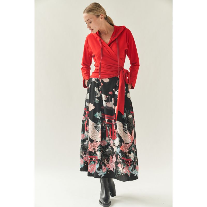 Maxi Skirt With Japanese Print image