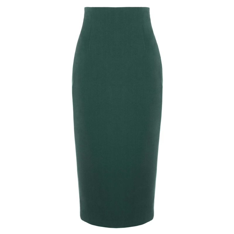 Emerald Dream High - Waist Pencil Midi Skirt image