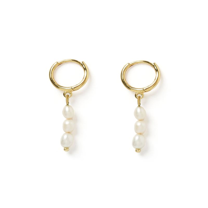 Indiana Gold And Pearl Earrings image