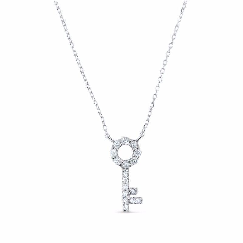 Key Necklace 14K White Gold image