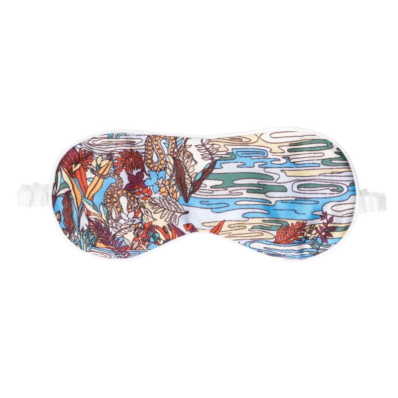 Swamp Print 100% Silk Eye Mask image