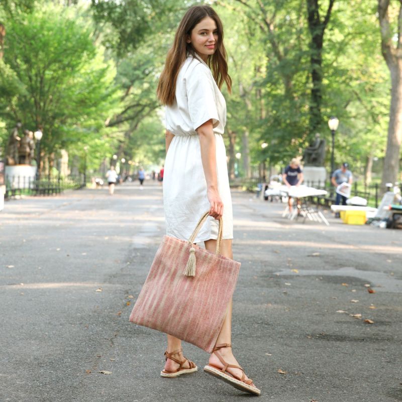 Nadi Jute Tote Bag - Red image