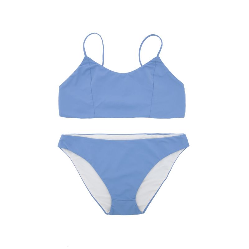 Canggu Low Waist Bikini In Baby Blue Ocean Spray image