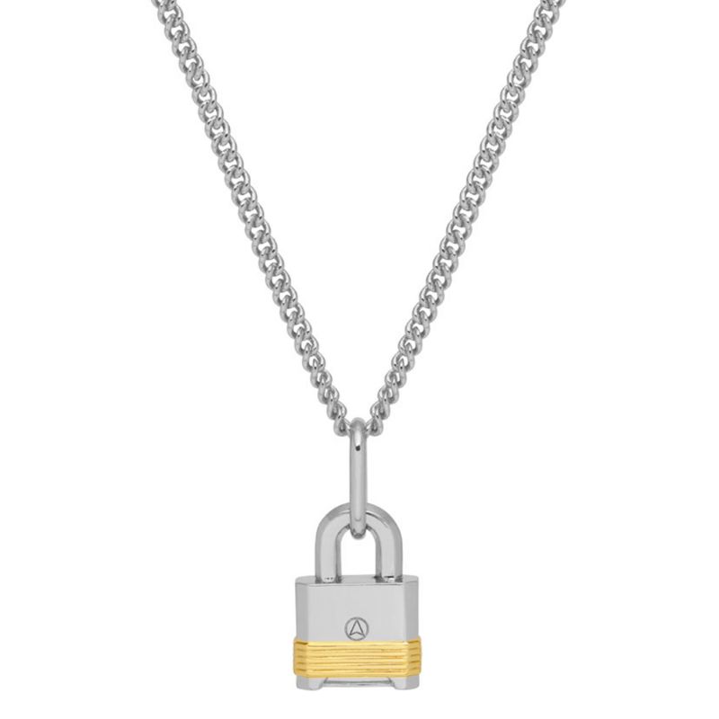 Lock Necklace in Two Tones image