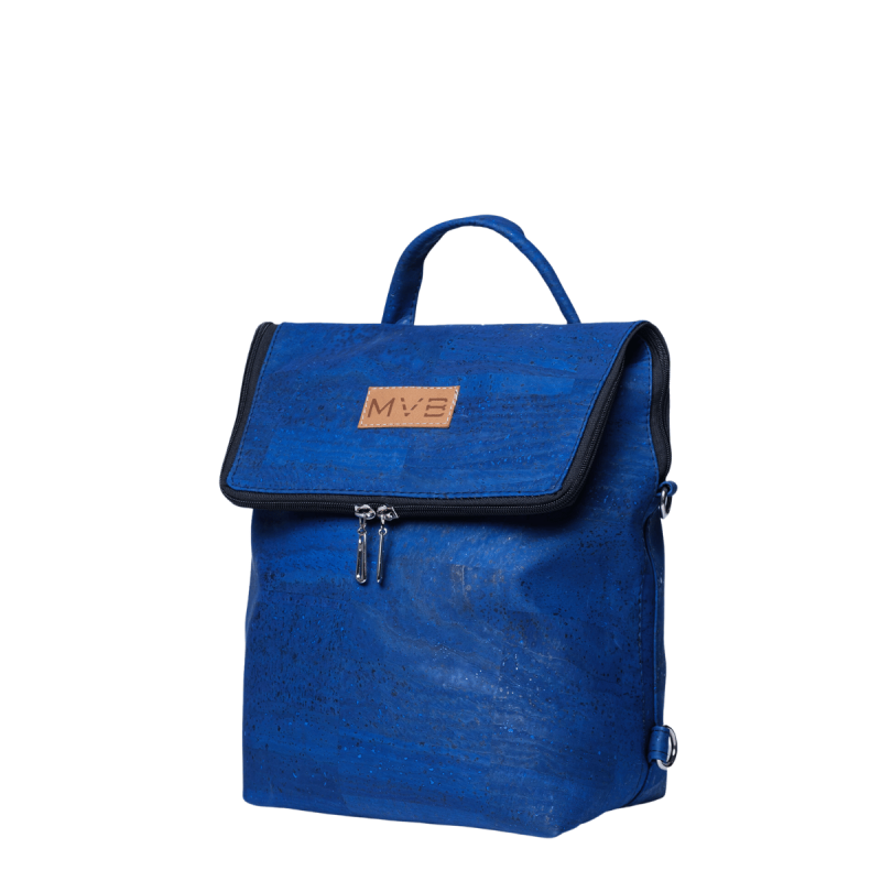 Cork Leather Backpack Trio  - Blue image