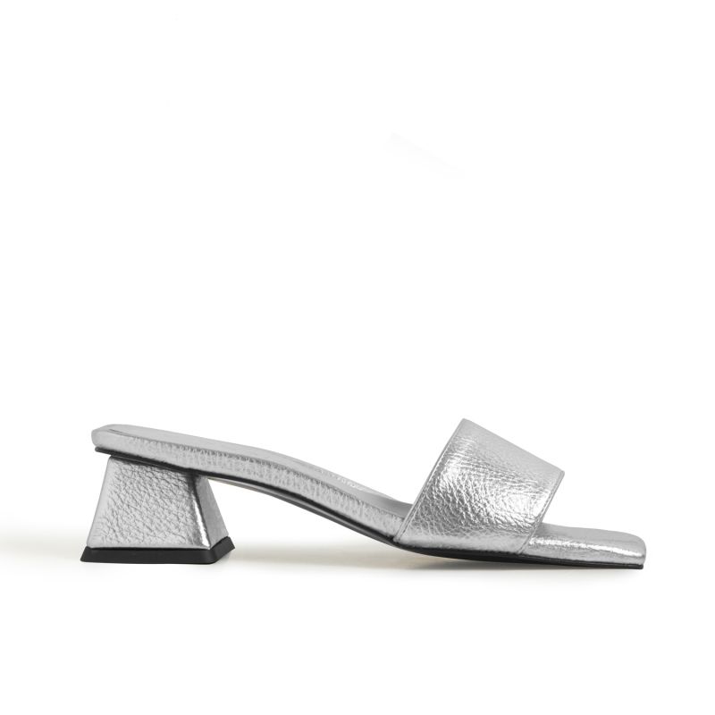 Vegan Heeled Sandal ÁGora Silver image