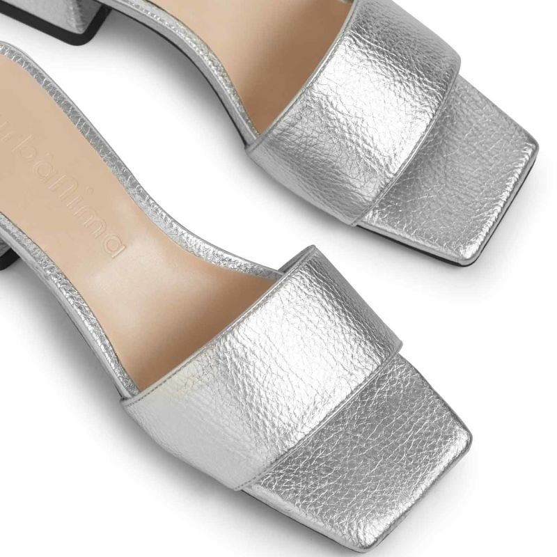 Vegan Heeled Sandal ÁGora Silver image