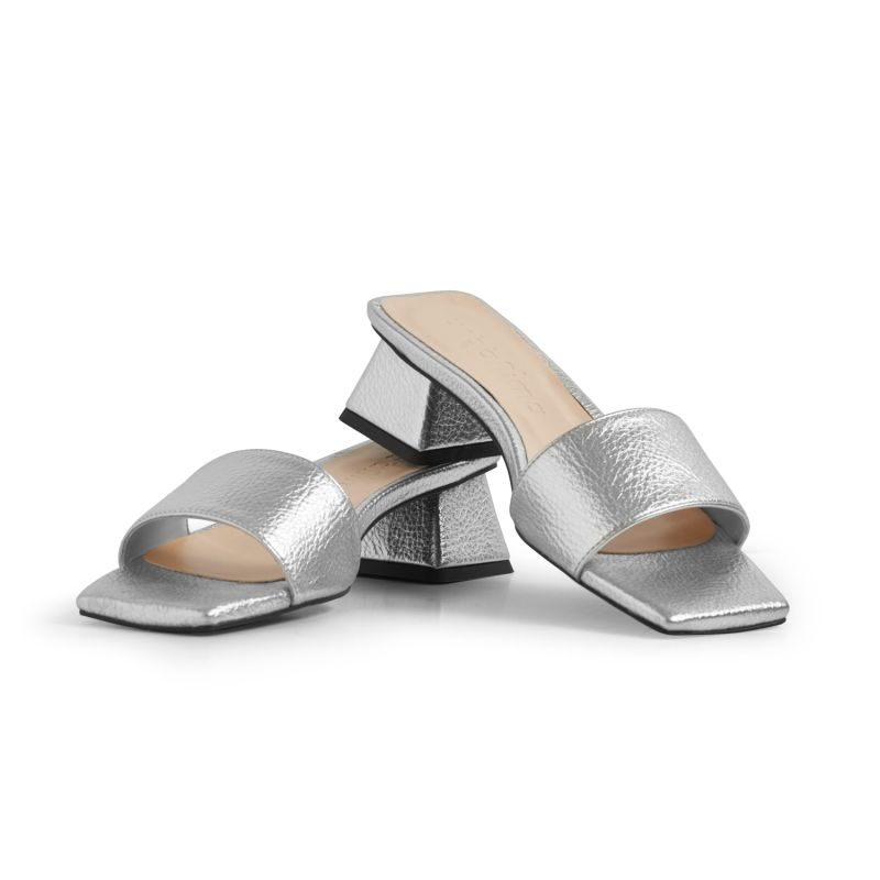 Vegan Heeled Sandal ÁGora Silver image