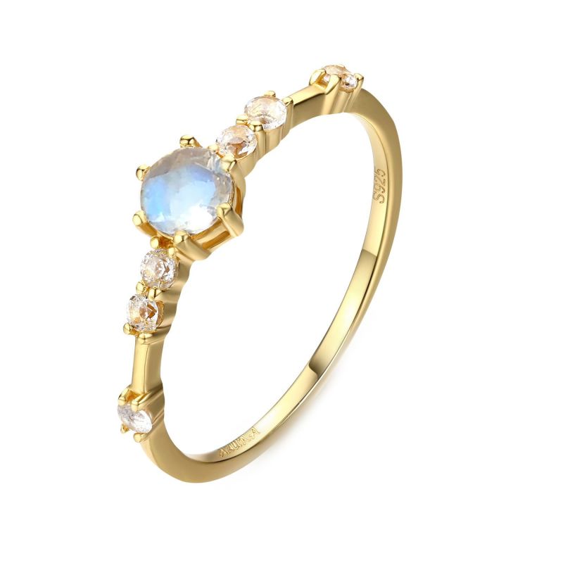 The Center Of The Universe Moonstone Ring Yellow Gold Vermeil image