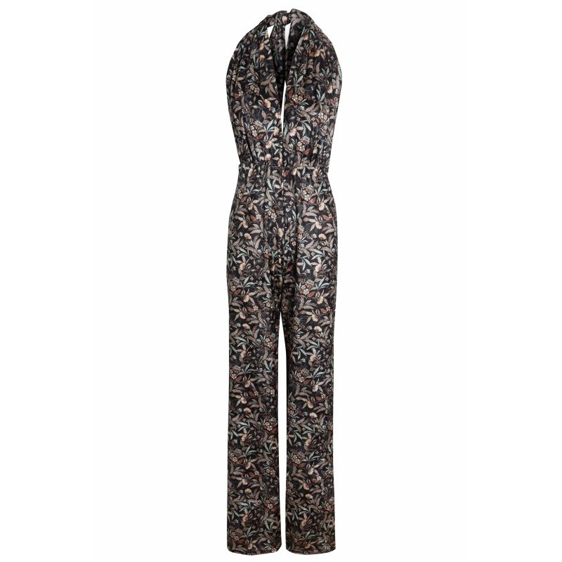 Floral Velvet Backless Jumpsuit image