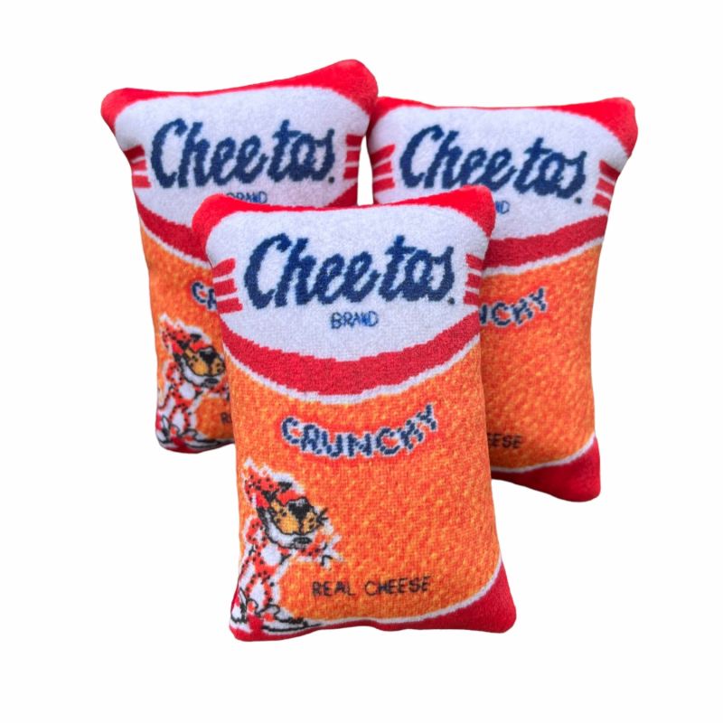 Velvet "Orange Crush Cheetos" Mini Pillows, Set Of Three image