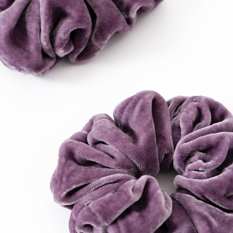 Velvet Scrunchies Set - Lilac image