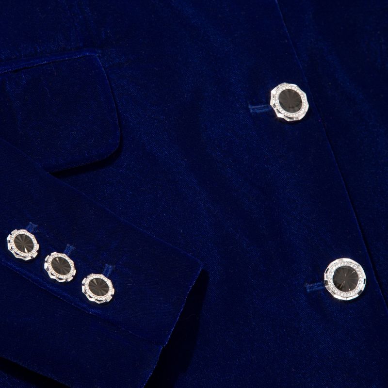 Velvet Tailored Blazer Dress - Royal Blue image