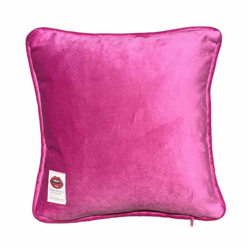 Pink On Pink Velvet "Woke Up Sexy As Hell Again" Feather Down Pillow image