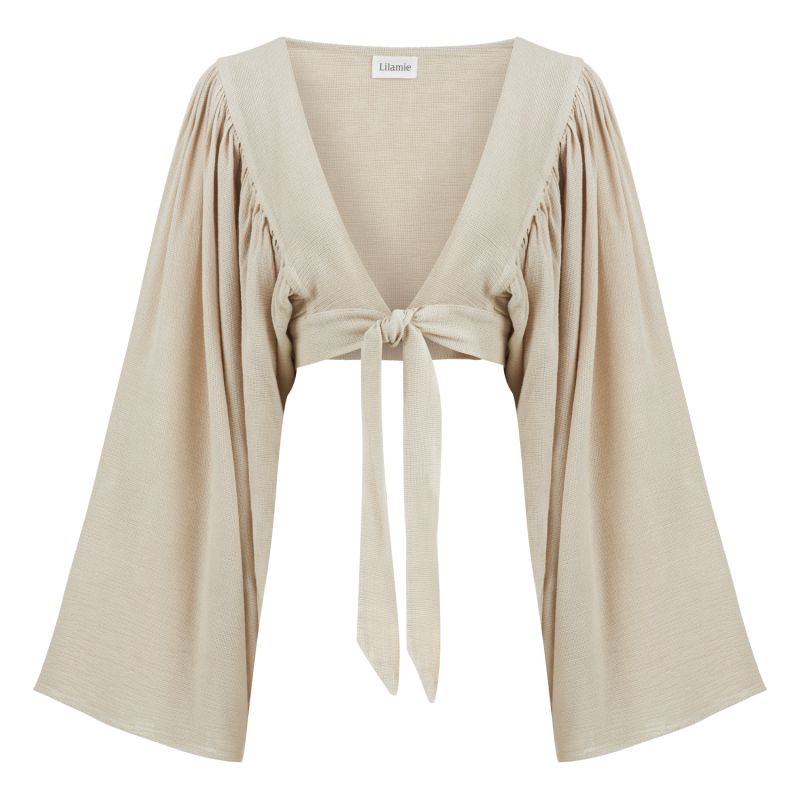 Venice Cross Top - Beige image