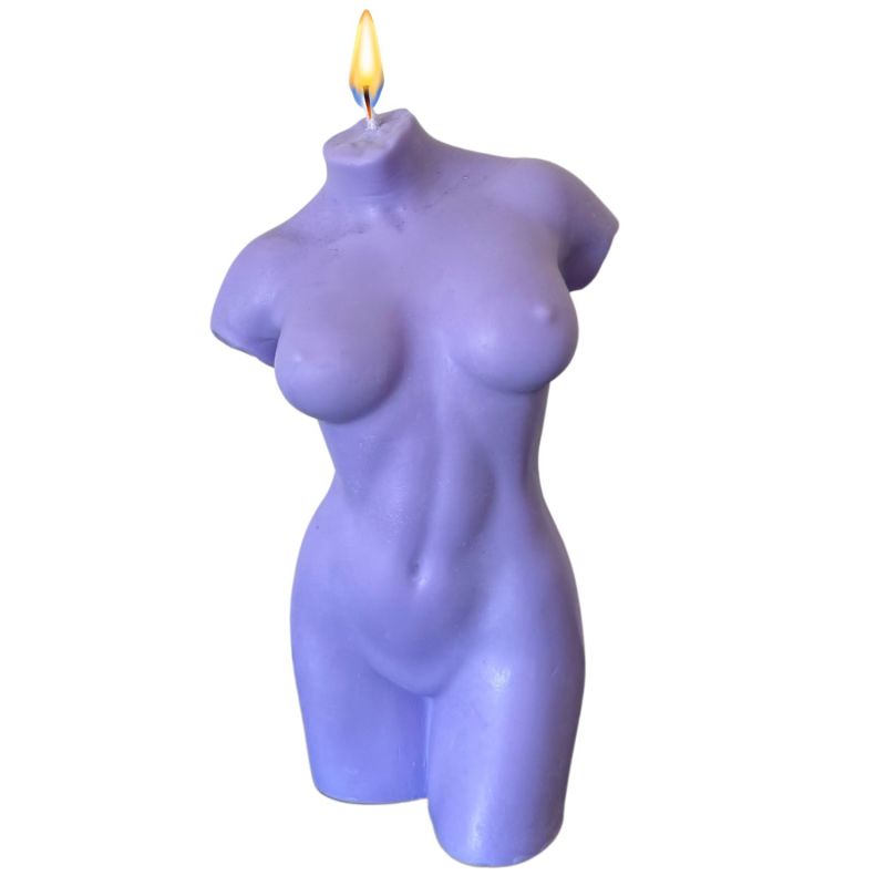 Venus Bust Candle - Lilac image