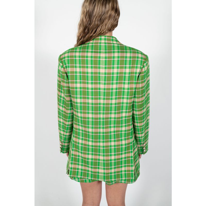 Verdant Tailored Jacket- Apple Green Plaid image